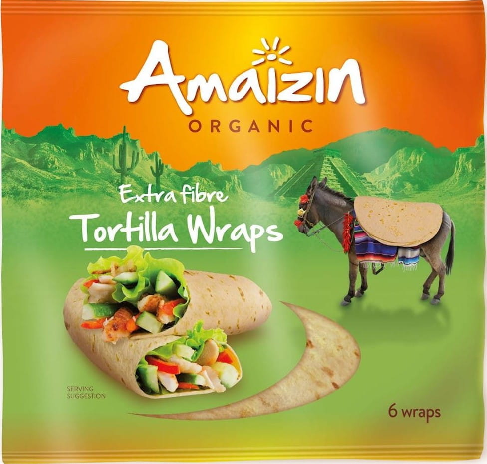 Tortilla wraps (source de fibres alimentaires) BIO 240 g - AMAIZIN