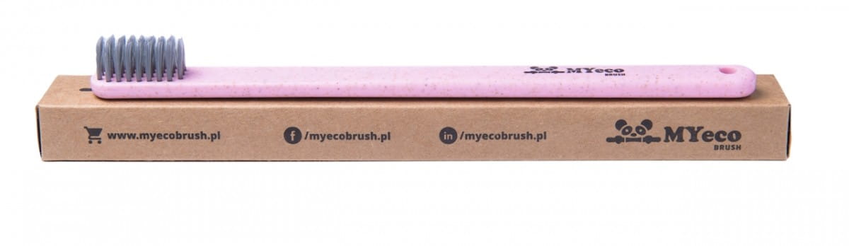 Brosse à dents en blé et maïs rose tendre - MYECOBRUSH