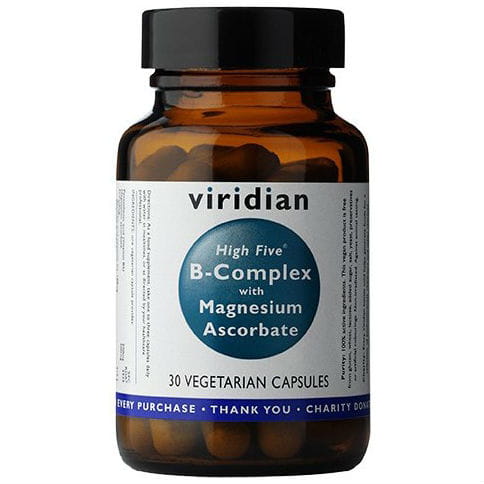 Complexe de vitamines B avec ascorbate de magnésium B - COMPLEX high five avec ascorbate de magnésium 30 gélules VIRIDIAN