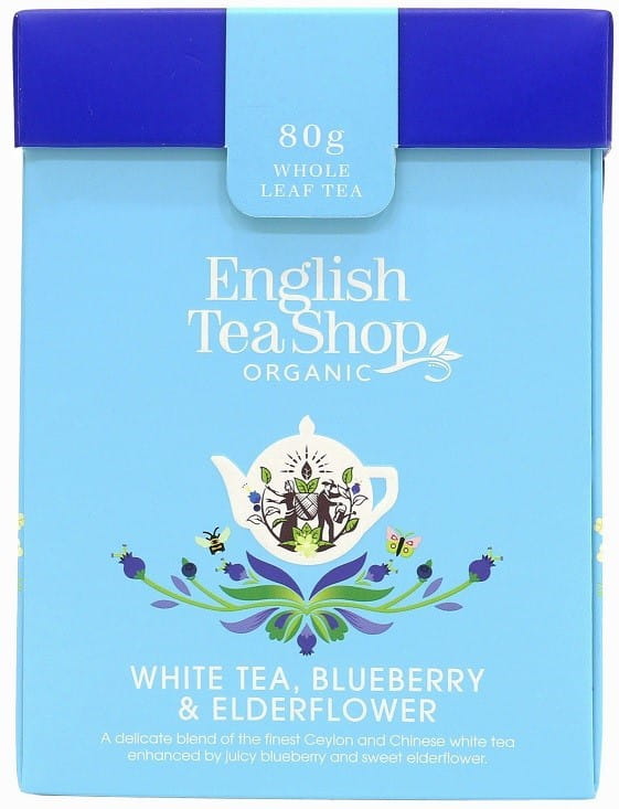 Thé blanc en vrac au lilas sauvage et à la myrtille BIO 80 g ENGLISH TEA SHOP