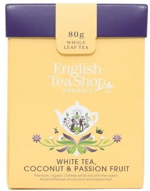 Thé blanc saupoudré de noix de coco et fruit de la passion BIO 80 g ENGLISH TEA SHOP