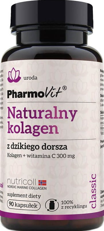 Collagène de morue sauvage 810mg et Vitamine C 90mg 90 gélules PHARMOVIT