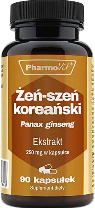 Ginseng - Ginseng coréen Panax ginseng 4 :1 extrait 250mg 90 gélules PHARMOVIT