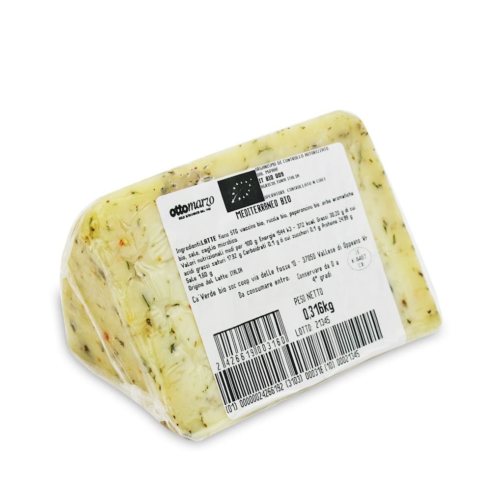 Fromage affiné aux herbes méditerranéennes BIO (environ 250g) - CA'VERDE
