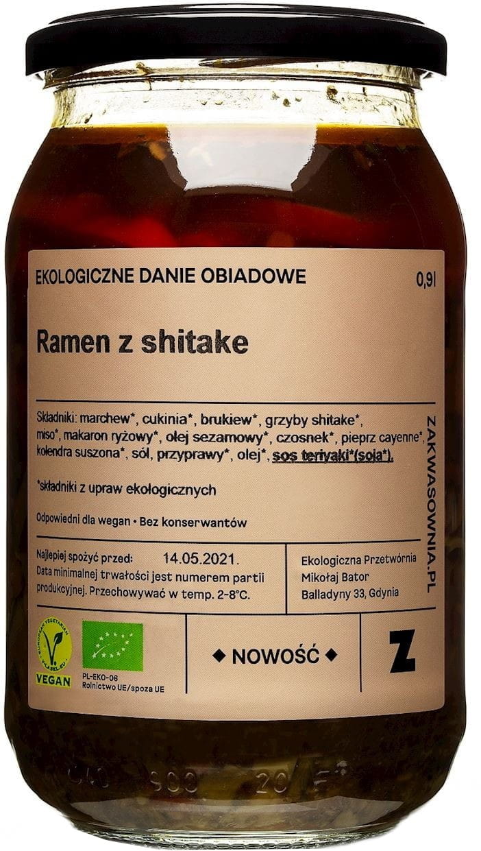 Soupe ramen aux champignons shiitake BIO 900 ml - SAVON