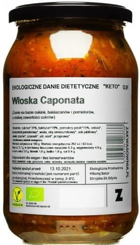 Cours italien Keto Caponata BIO 900 ml - ALUMINIUM