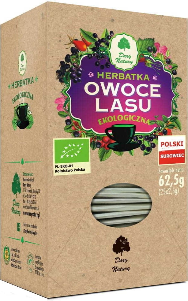 Tisane aux fruits des bois BIO (25 x 25 g) - CADEAUX DE LA NATURE