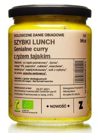 Curry délicat au riz au jasmin BIO 540 ml - ZAKWASOWNIA