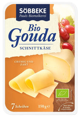 Tranches de Gouda à 45% de matière grasse BIO 150 g - SOBBEKE