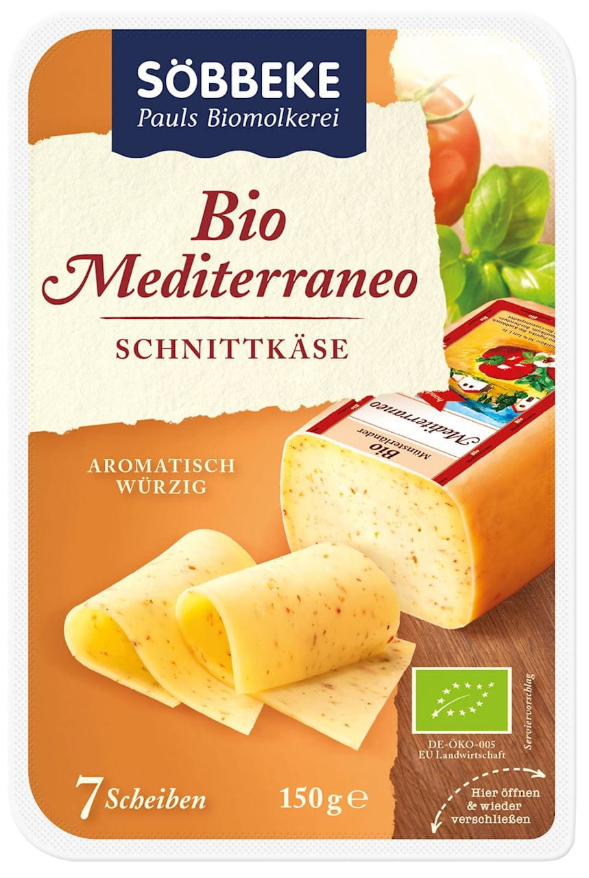 Fromage affiné aux épices et herbes tranches BIO 150 g - SOBBEKE