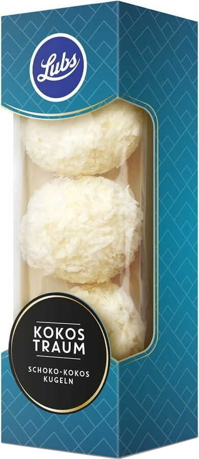 Pralines coco au chocolat blanc sans gluten BIO 36 g (3x12 g) - LUBS