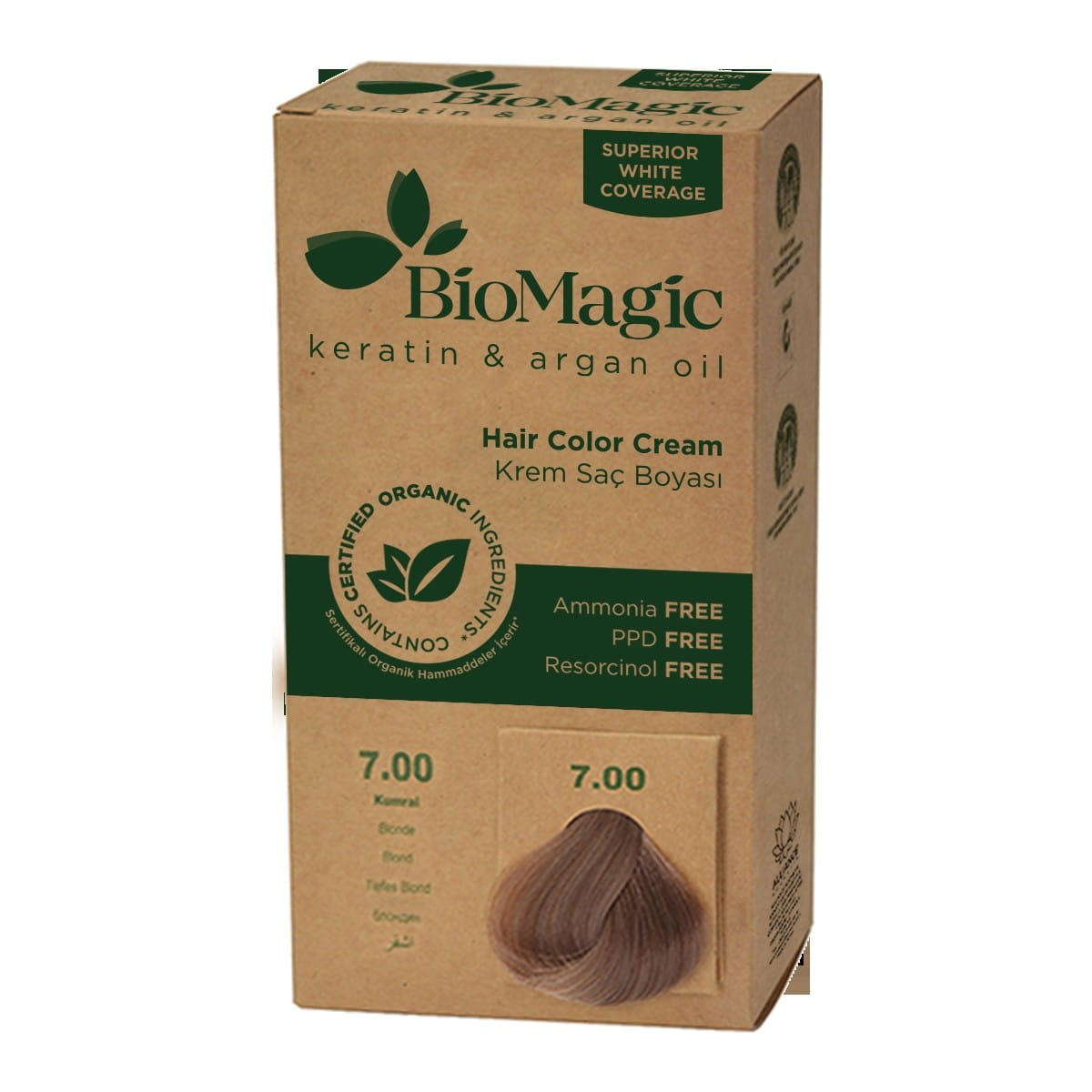 Teinture pour cheveux blonds (7.00) 250 g - BIOMAGIC