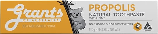 Dentifrice protecteur à la propolis sans fluor SUBVENTIONS D'AUSTRALIE