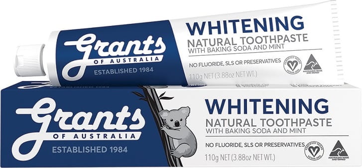 Dentifrice blanchissant naturel sans fluor GRANTS OF AUSTRALIA