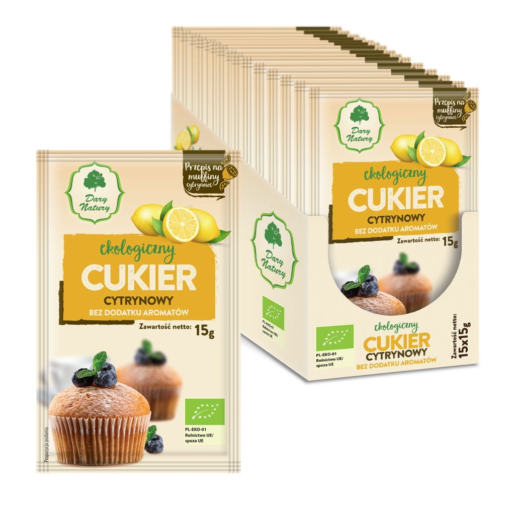 Sucre citron BIO 15 g - CADEAUX DE LA NATURE