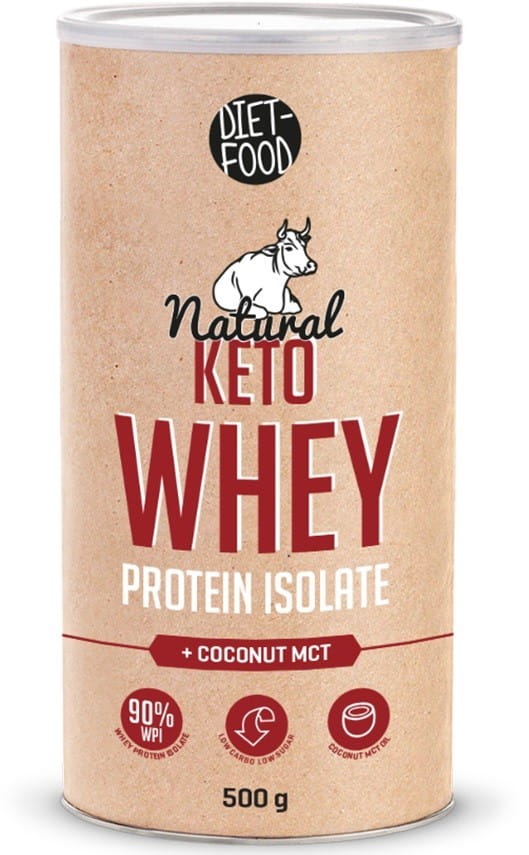 Keto whey protéine à la noix de coco mtc BIO 500 g - DIET FOOD