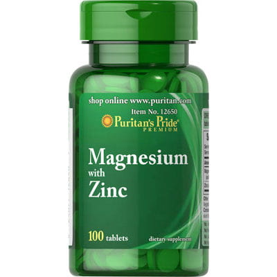 Magnésium avec zinc 266mg 10mg magnésium avec zinc 100 gélules PURITAN'S PRIDE