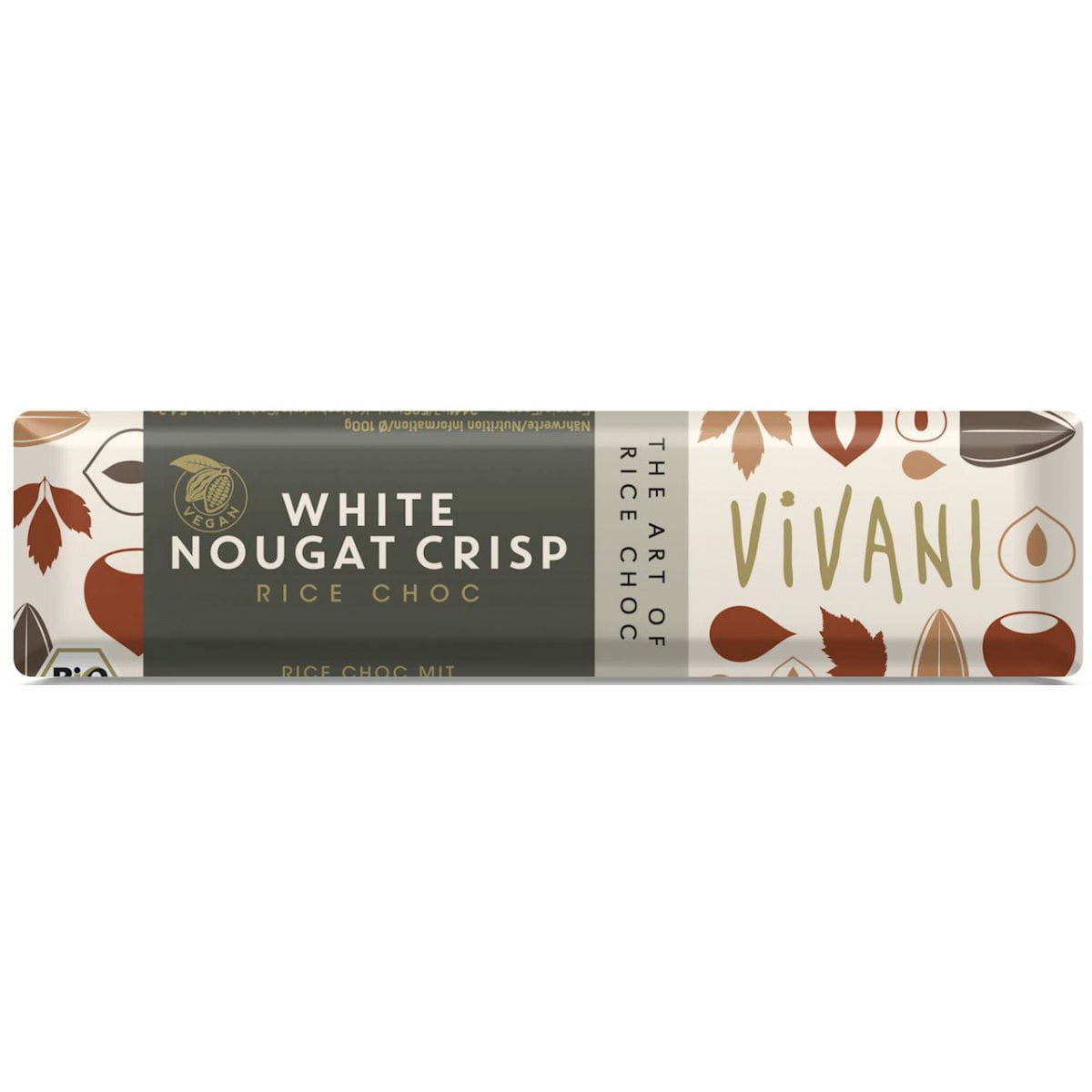 Barre de nougat blanc (sur boisson de riz) BIO 35 g - VIVANI