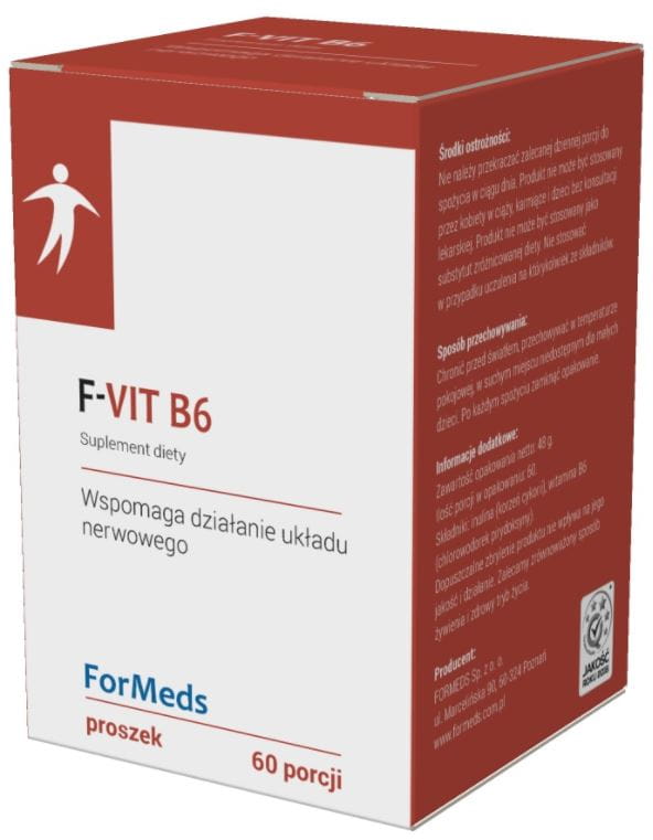 F - vit B6 vitamine B6 25mg 60 portions 48g FORMEDS