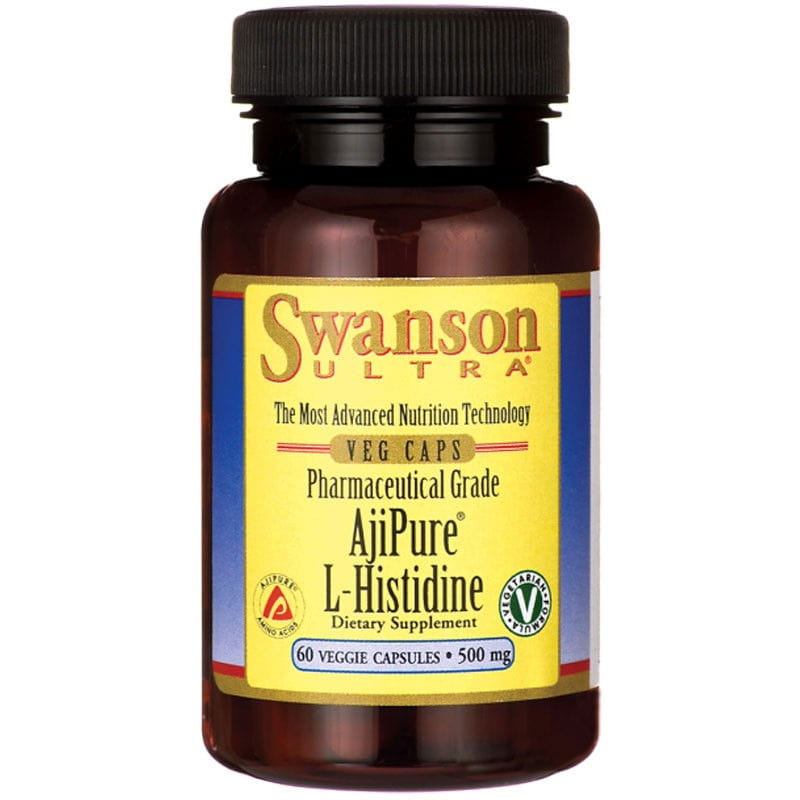 L-histidine ajipure L-histidine 500mg 60 gélules de SWANSON