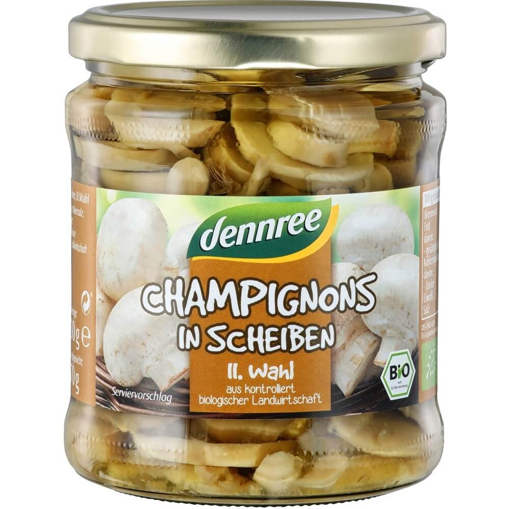 Champignons coupés en saumure BIO 330 g - DENNREE