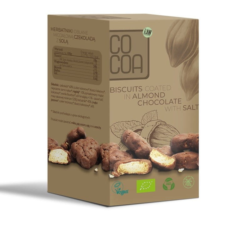 Mini biscuits chocolat amande au sel BIO 80 g - CACAO