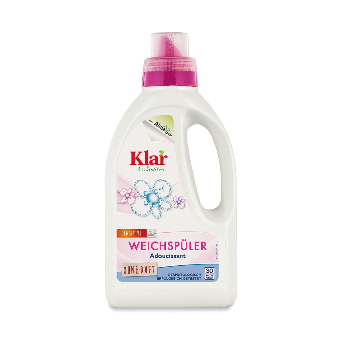 Liquide pour rincer et adoucir les tissus, eco inodore 750 ml - KLAR