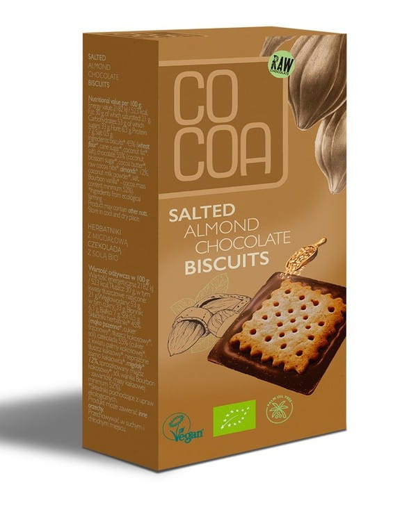 Biscuits chocolat amandes au sel BIO 95 g - CACAO