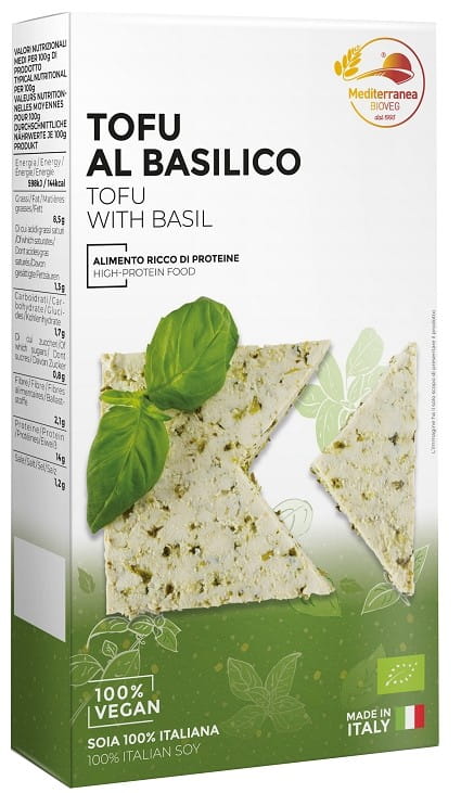 Tofu Basilic BIO 200 g - MEDITERRANEA