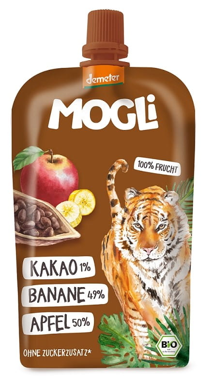 Purée de fruits pomme - banane - cacao sans sucre ajouté demeter BIO 120 g - POSSIBLE