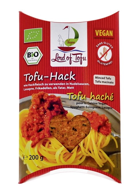 Produit végétalien A'LA viande hachée pour spaghetti sans gluten BIO 200 g - LORD OF TOFU