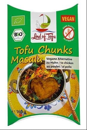 Produit végétalien A'LA poulet tikka masala sans gluten BIO 160 g - LORD OF TOFU