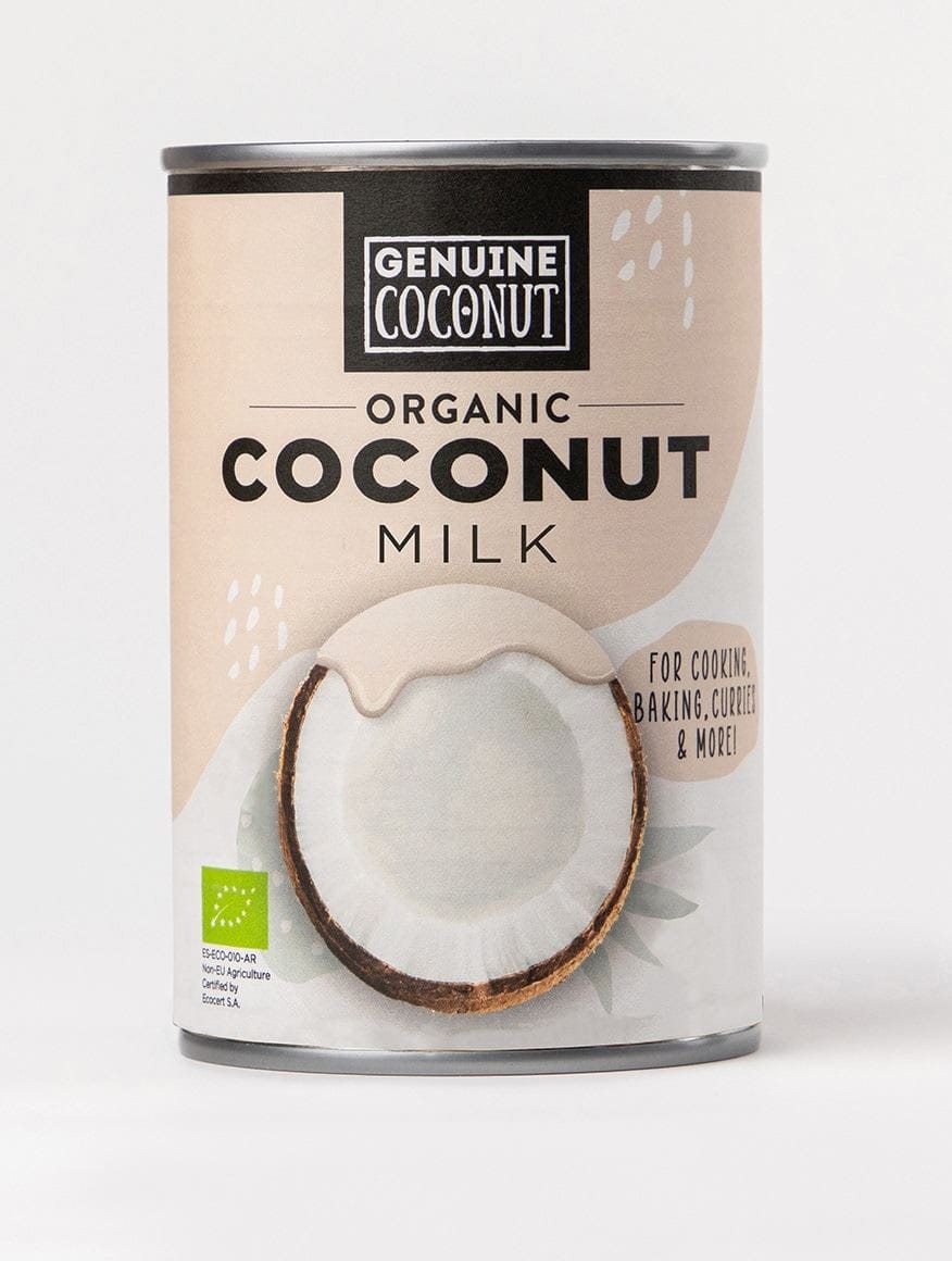 Lait de coco - boisson à la noix de coco (17% de matières grasses) sans gluten BIO 400 ml (boîte) - NOIX DE COCO VÉRITABLE