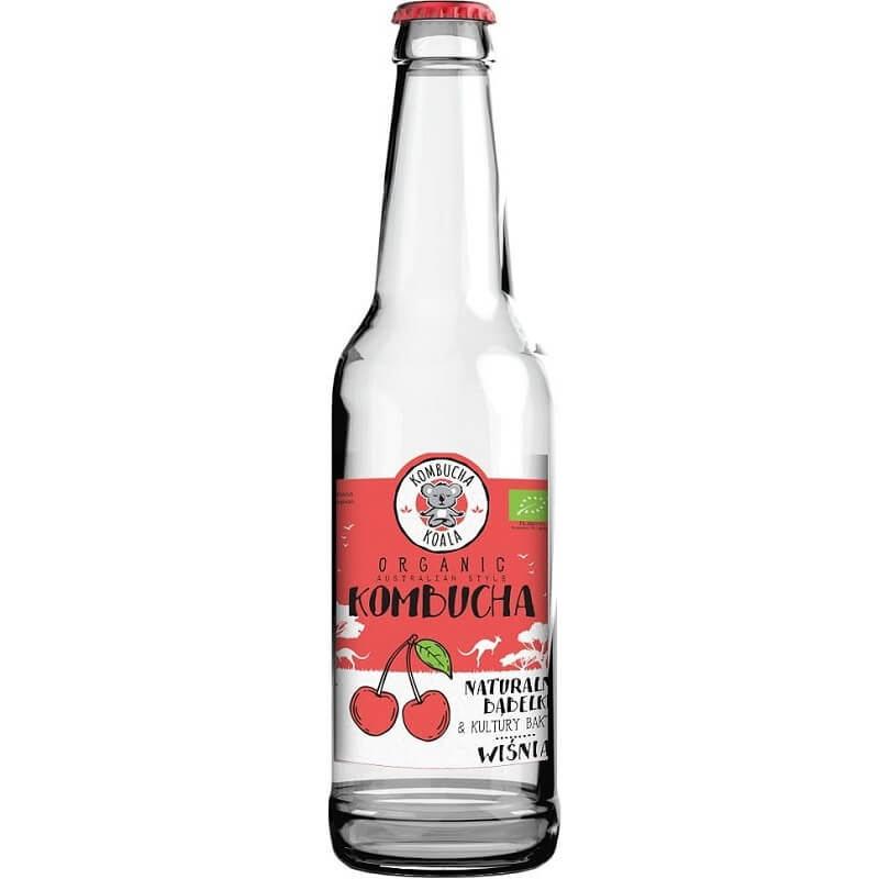 Kombucha au goût de cerise BIO 330 ml - KOALA KOMBUCHA
