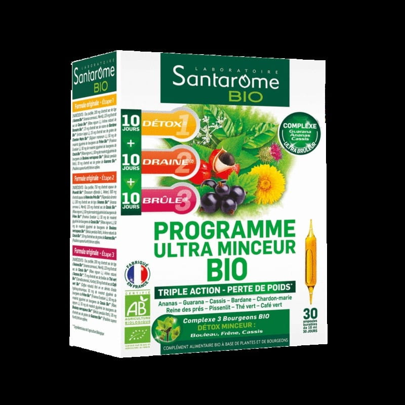 Formule minceur BIO en ampoules (30 x 10 ml) 300 ml - SANTAROME