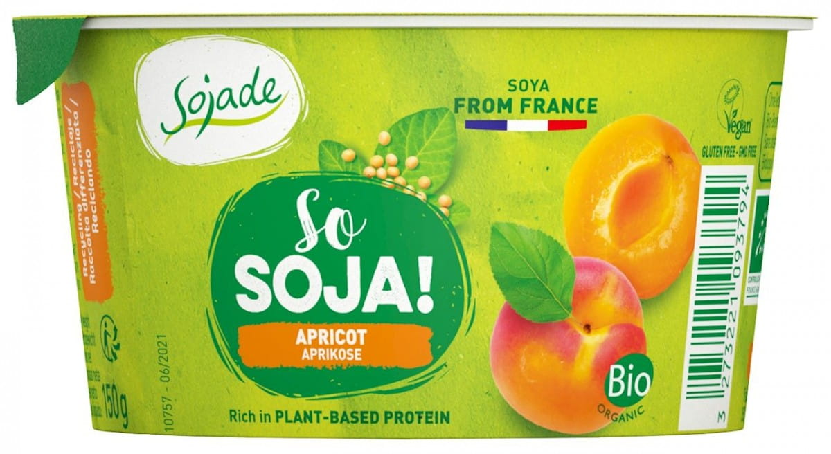 Dessert soja abricot sans gluten BIO 150 g - SOJADE