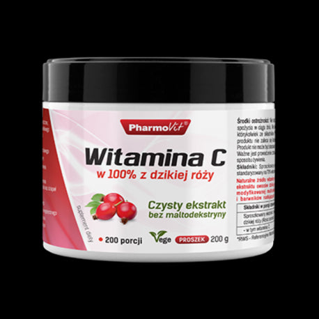 Vitamine C 100% poudre d'extrait pur d'églantier 200 portions 200g - PHARMOVIT
