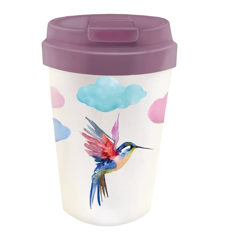 Mug de voyage pla oiseau aquarelle 350 ml - CHIC - MIC