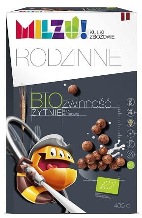 Seigle - boulettes d'avoine au cacao "agility" BIO 400 g - MILZU
