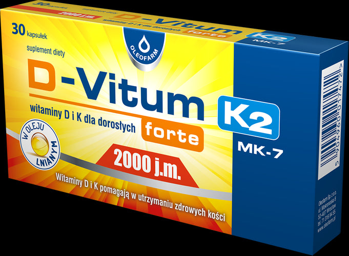 D - vitum K2 FORTE 200j.m. 30 gélules OLEOFARM