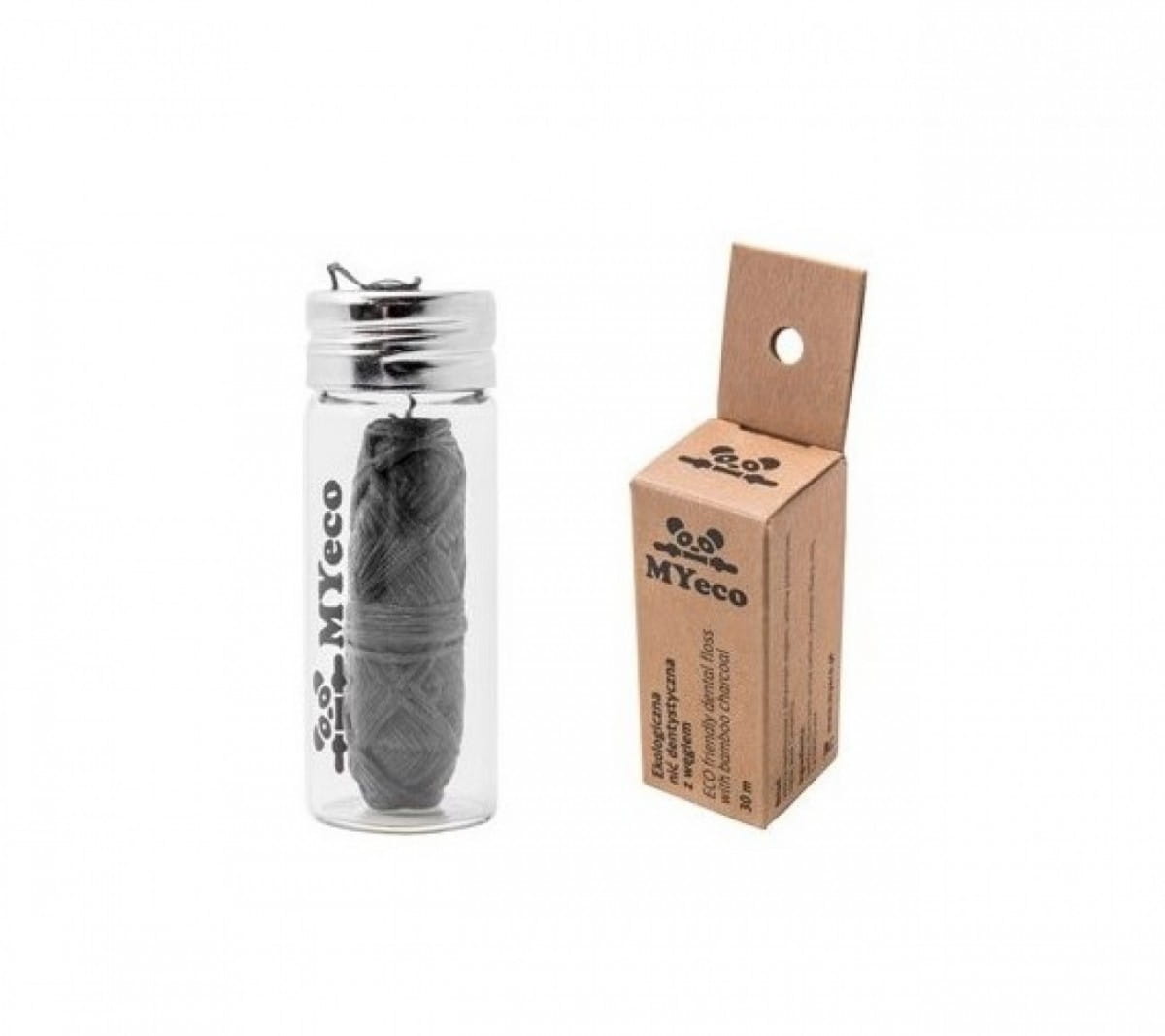 Fil dentaire au charbon actif menthe 30 M - MYECOBRUSH