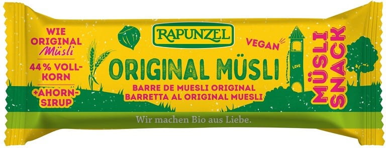 Barre muesli aux raisins secs et noisettes torréfiées BIO 50 g - RAIPONCE