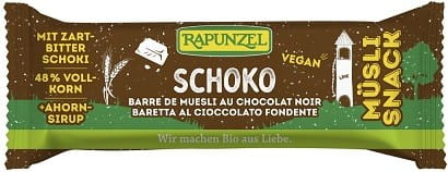 Barre muesli au chocolat noir BIO 50 g - RAIPONCE