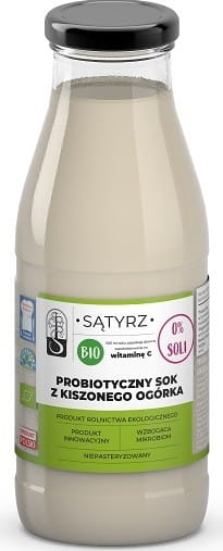 Jus probiotique sans sel de concombre mariné BIO 500 ml - SĄTYRZ