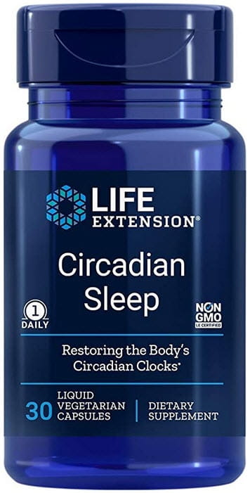 Sommeil circadien 30 gélules de LIFE EXTENSION