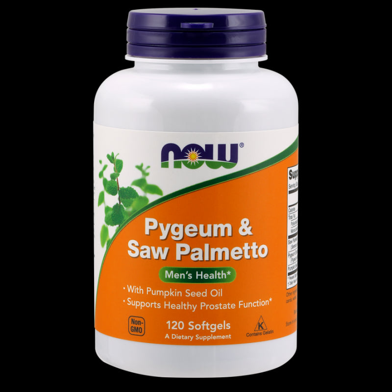 Pygeum Prune Africaine & Saw Palmetto Saw Palmetto 120 capsules NOW FOODS