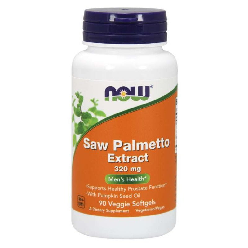 Extrait de palmier nain extrait de palmier nain huile de graines de citrouille 320 MG extrait standardisé 90 capsules NOW FOODS