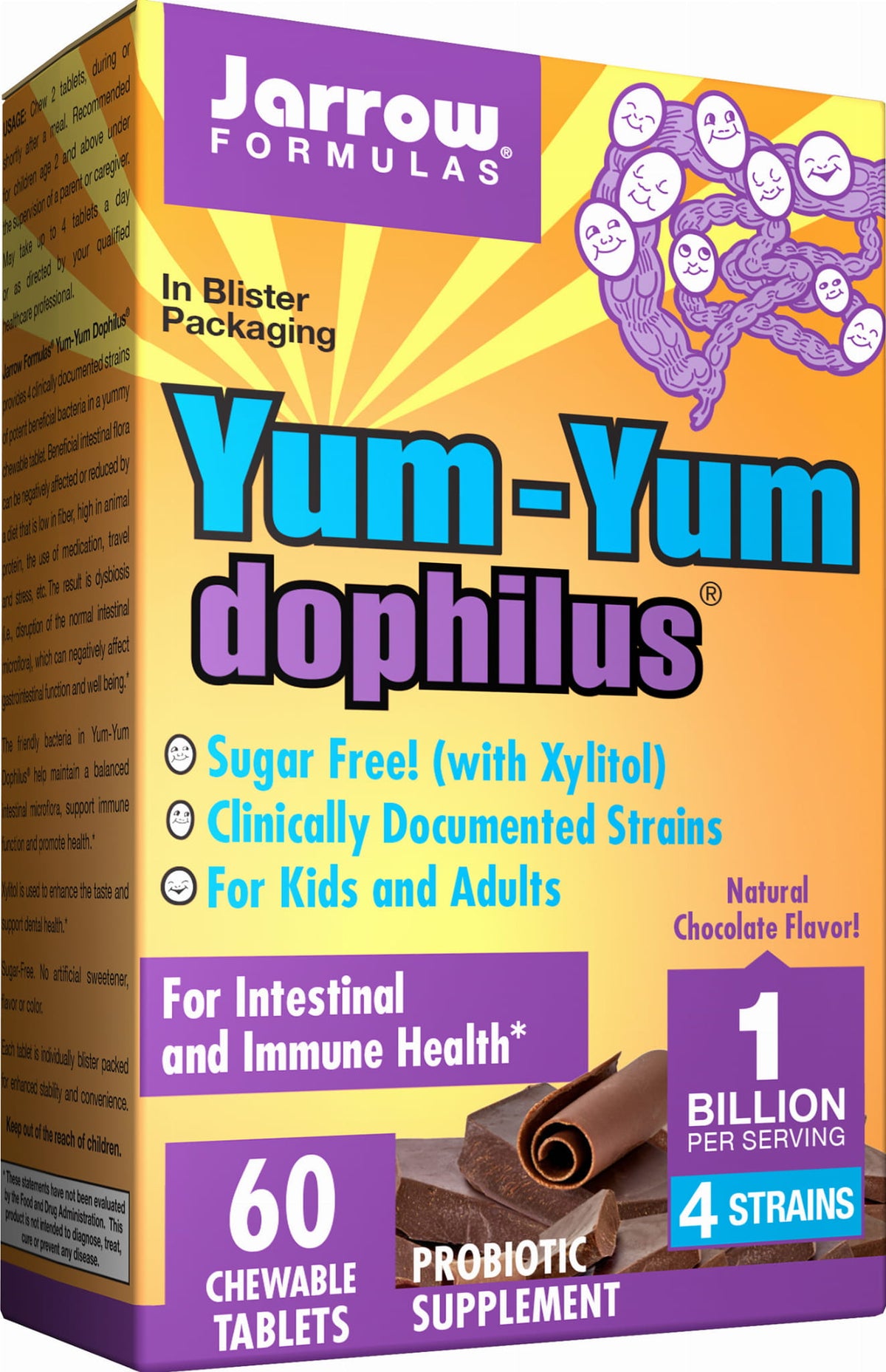 Yumyum dophilus probiotique 60 comprimés JARROW FORMULES