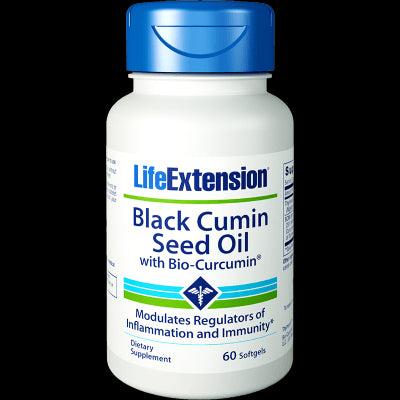 Huile de graines de cumin noir avec biocurcumine 60 capsules LIFE EXTENSION