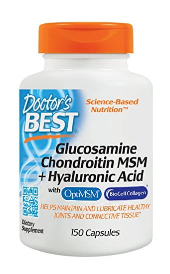Glucosamine chondroïtine MSM et acide hyaluronique 150 gélules DOCTOR'S BEST